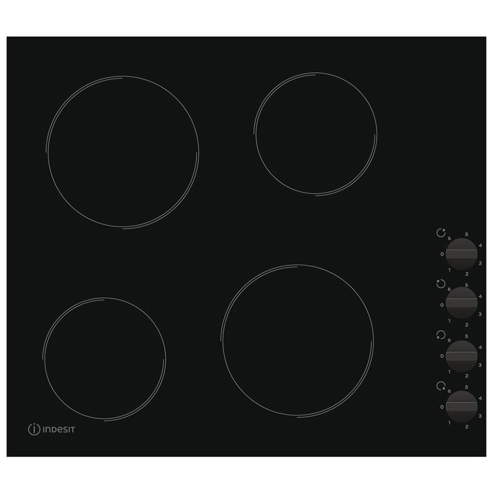 Indesit 60CM 4 Zone Electric Ceramic Hob - Black | RI860C
