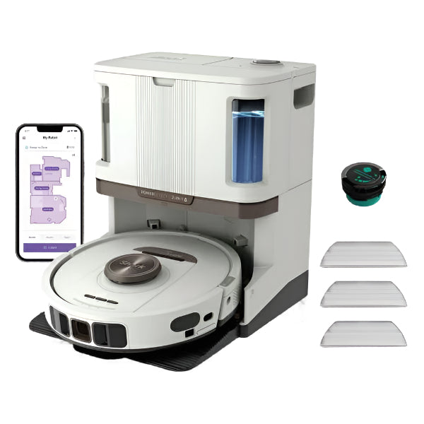 Shark PowerDetect NeverTouch Pro Robot Vacuum Cleaner & Mop with Self-Empty Station - White | RV2800ZEUKWH