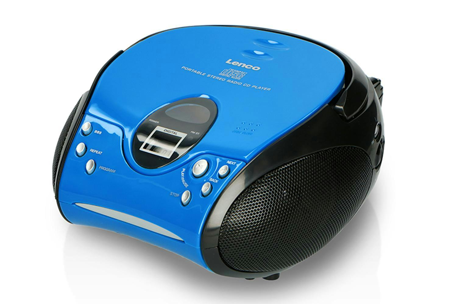 Lenco | Blue/black | Portable FM Radio With CD Player