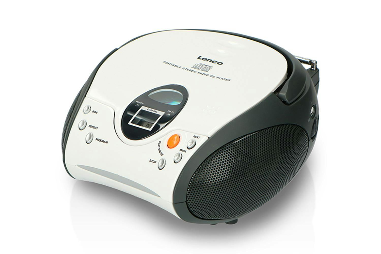 Lenco | White | Portable FM Radio With CD
