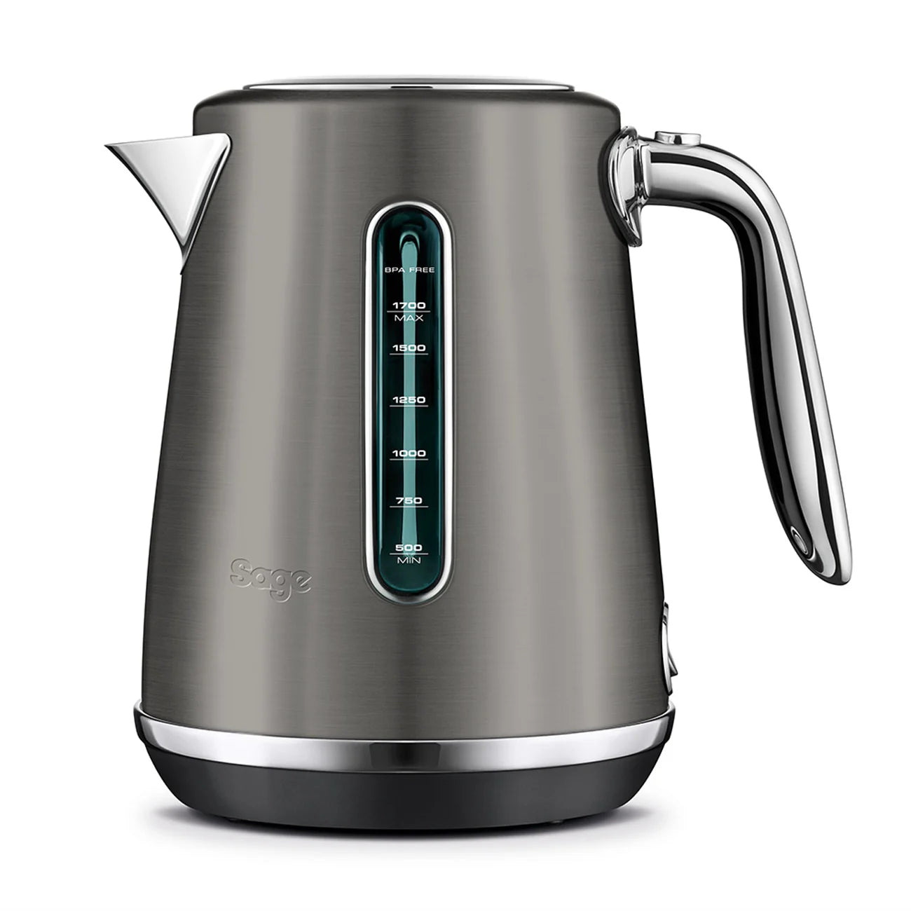 Sage Soft Top Luxe 1.7 Litre 3000W Electric Kettle | Black Stainless Steel