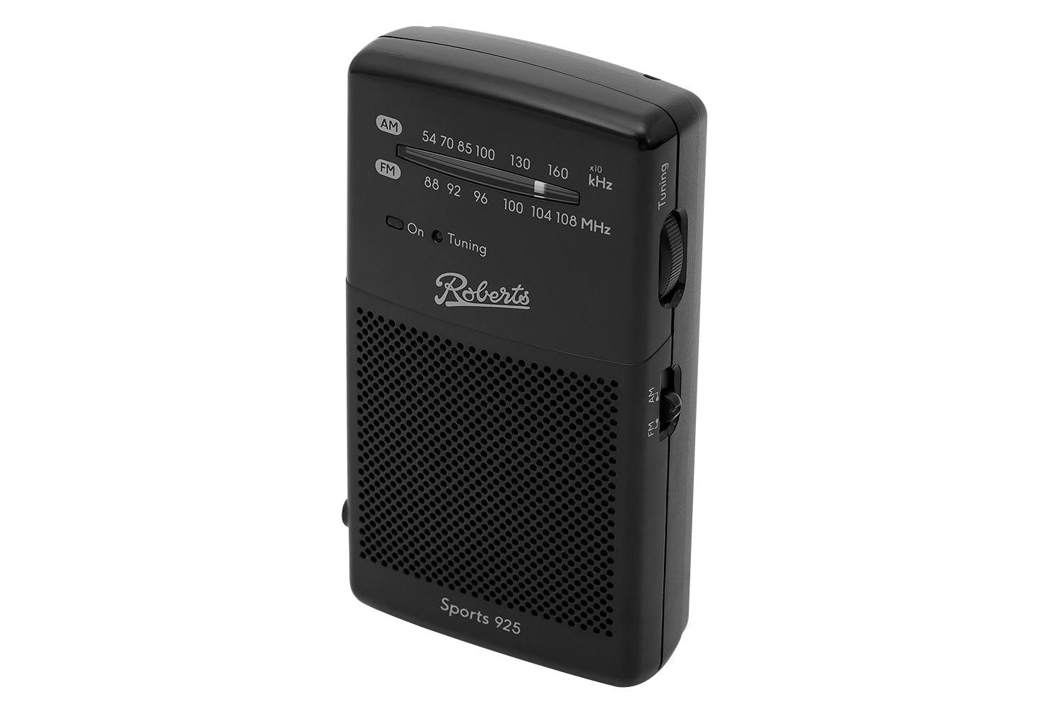 Roberts Sports 925 Portable AM/FM Radio | Black
