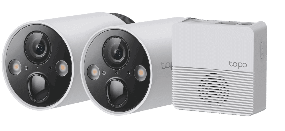 TP-Link Tapo C420S2 Outdoor Surveillance Camera, 2K High Resolution, 5200 mAh Rechargeable Battery, Full Colour Night Vision, Intelligent Identification, MicroSD Card and Cloud Storage, 2-Cam-Set