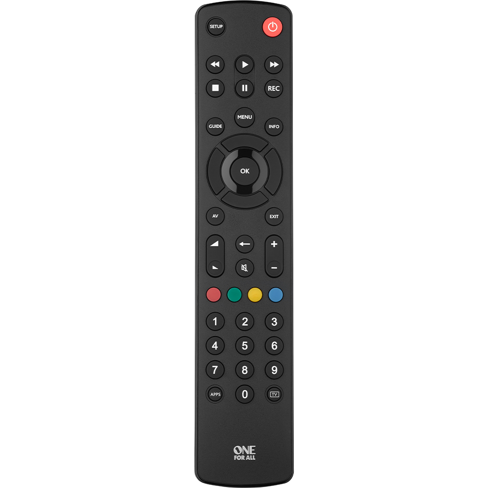 One For All Contour TV Replacement Remote Control - Black | URC1210