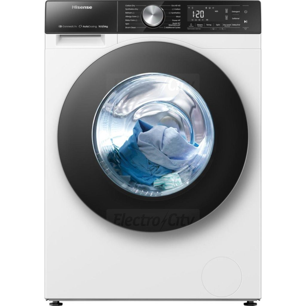 Hisense Freestanding 10/6kg 1400 Spin Washer Dryer | White