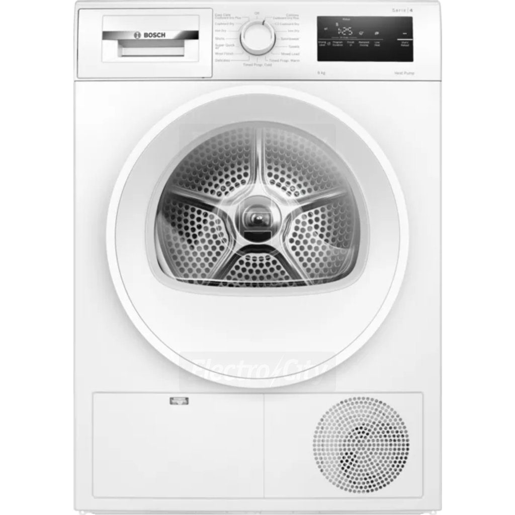 Bosch Series 4 8kg Heat Pump Tumble Dryer | White