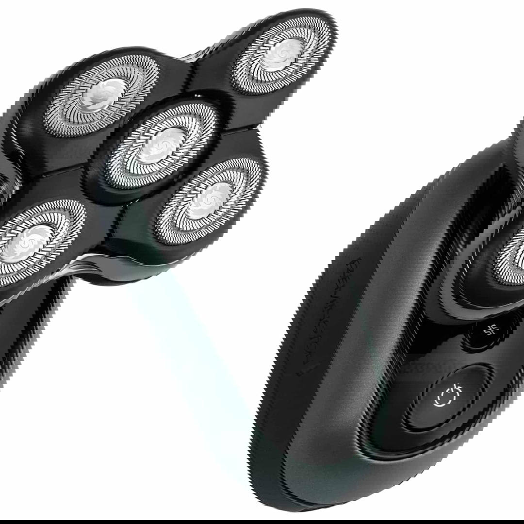 Remington Bald Razor Men's Electric [Turbo Boost Function] Head Shaver Lithium (5 Shaving Heads, Smooth Shaving Max. 0.2 mm, Hair Collection Chamber, Detail Trimmer, Waterproof) Head Shaver XR1600