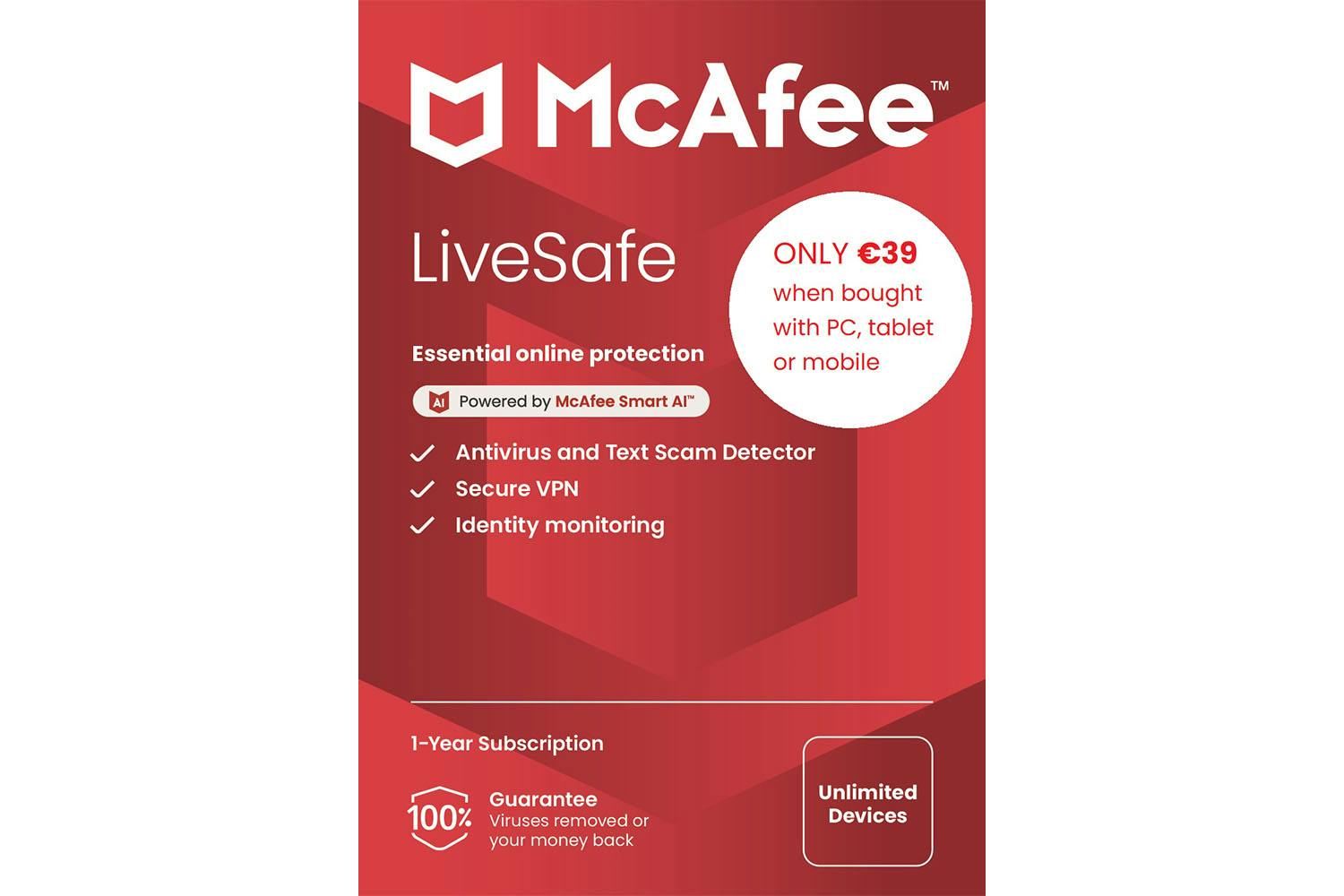 McAfee LiveSafe Online Protection & Internet Security